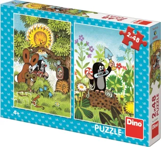 Obrázek k produktu Puzzle Krteček a přátelé 2x48 dílků