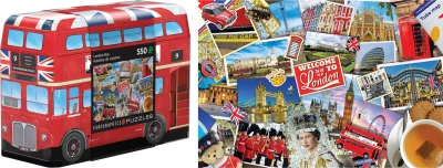 Obrázek k produktu Puzzle v plechové krabičce Londýnský autobus 550 dílků