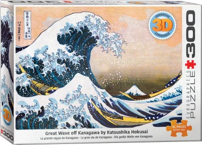Obrázek k produktu Puzzle Velká vlna Kanagawa 3D efekt XL 300 dílků