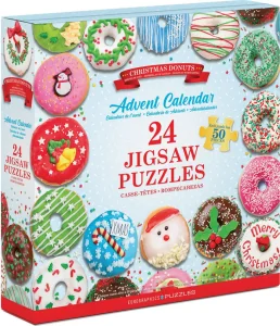 Obrázek k produktu Puzzle Adventní kalendář: Vánoční donuty 24x50 dílků