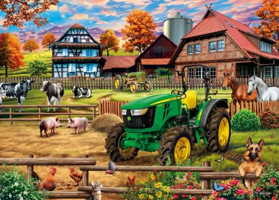 Obrázek k produktu Puzzle Farma s traktorem: John Deere 5050E 1000 dílků