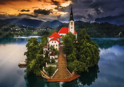 Obrázek k produktu Puzzle Premium Plus Photo Odyssey: Bledské jezero 1000 dílků