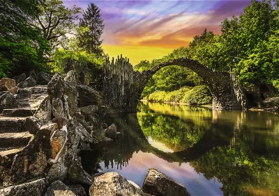 Obrázek k produktu Puzzle Premium Plus Photo Odyssey: Rakotzův most v Kromlau 1000 dílků