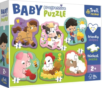 Obrázek k produktu Baby puzzle Farma 6v1 (2-6 dílků)
