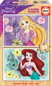 Obrázek k produktu Dřevěné puzzle Disney princezny 2x25 dílků