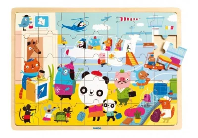 Obrázek k produktu Dřevěné puzzle Letiště 35 dílků