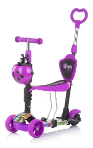 Obrázek k produktu Koloběžka s vodící tyčí Kiddy Evo 3v1 Purple Graffiti