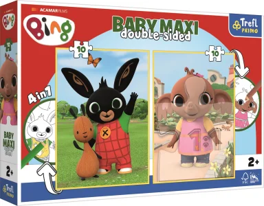 Obrázek k produktu Oboustranné puzzle Králíček Bing BABY MAXI 2x10 dílků