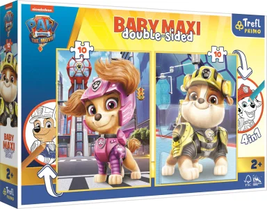 Obrázek k produktu Oboustranné puzzle Tlapková patrola: Sky a Rubble BABY MAXI 2x10 dílků
