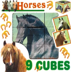 Obrázek k produktu Obrázkové kostky Koně, 9 kostek