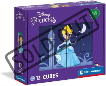 Obrázek k produktu Play For Future Obrázkové kostky Disney princezny, 12 kostek