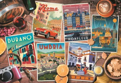 Obrázek k produktu Puzzle Cesty po Evropě 1500 dílků