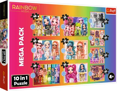 Obrázek k produktu Puzzle Rainbow High MEGA PACK 10v1