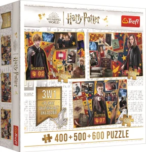 Obrázek k produktu Puzzle Harry Potter: Ron, Hermiona a Harry 400 + 500 + 600 dílků
