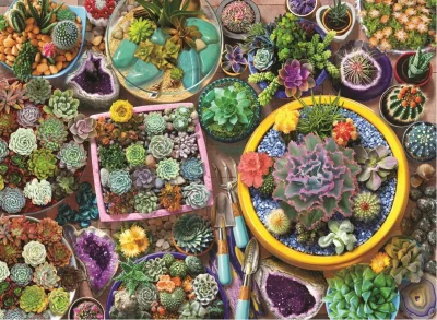Obrázek k produktu Puzzle Kaktusové květináče 1000 dílků