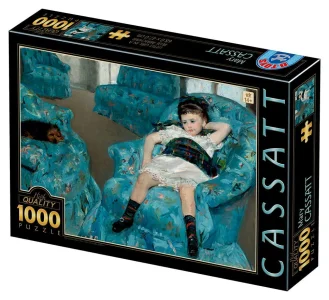 Obrázek k produktu Puzzle Malá dívka v modrém křesle 1000 dílků