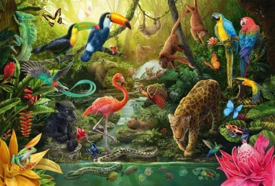 Obrázek k produktu Puzzle Obyvatelé džungle 150 dílků