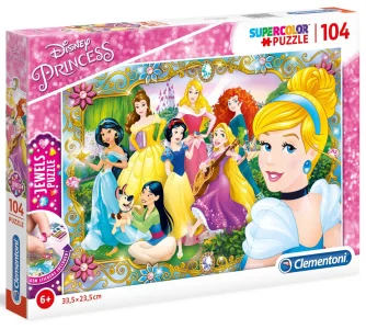 Obrázek k produktu Puzzle s drahokamy Zábava s Disney princeznami 104 dílků