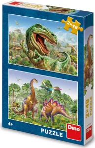 Obrázek k produktu Puzzle Souboj dinosaurů 2x48 dílků