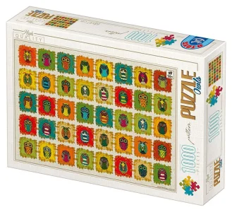 Obrázek k produktu Puzzle Vzorník: Sovy 1000 dílků
