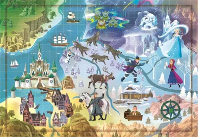 Obrázek k produktu Puzzle Story Maps: Ledové království 1000 dílků