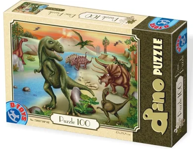 Obrázek k produktu Puzzle Tyranosaurus s přáteli 100 dílků