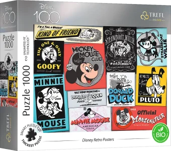 Obrázek k produktu Puzzle UFT Disney 100 let: Retro plakáty 1000 dílků