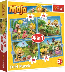 Obrázek k produktu Puzzle Včelka Mája: Dobrodružství 4v1 (12,15,20,24 dílků)