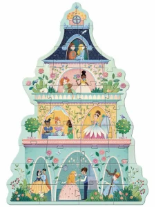 Obrázek k produktu Podlahové obrysové puzzle Věž princezen 36 dílků