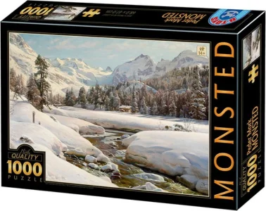Obrázek k produktu Puzzle Zimní krajina ve Švýcarsku poblíž Engadinu 1000 dílků