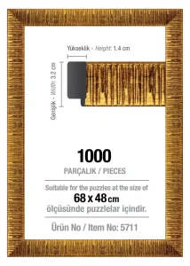 Obrázek k produktu Rám na puzzle 68x48cm zlatý (5711)