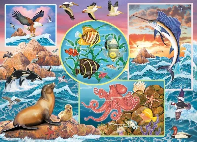 Obrázek k produktu Rodinné puzzle Kouzlo oceánu 350 dílků