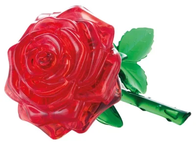 Obrázek k produktu 3D Crystal puzzle Růže červená 44 dílků