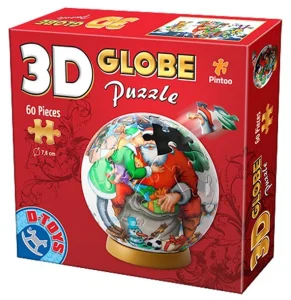 Obrázek k produktu 3D Globe puzzle Máme rádi Santu 60 dílků
