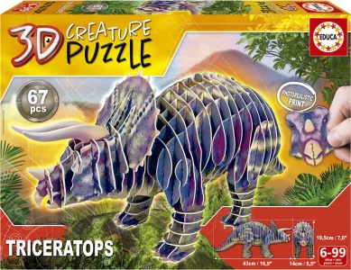 Obrázek k produktu 3D puzzle Triceratops 67 dílků