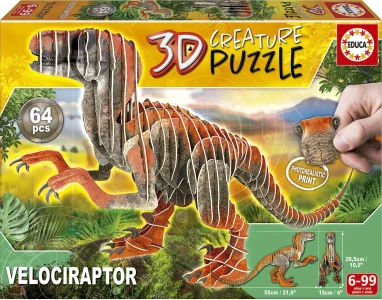 Obrázek k produktu 3D puzzle Velociraptor 64 dílků
