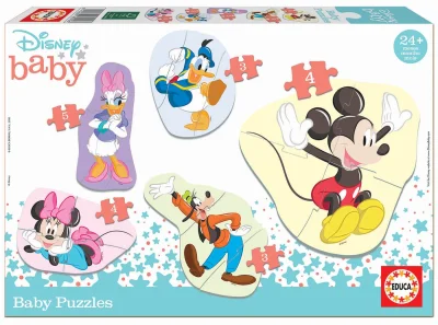 Obrázek k produktu Baby puzzle Mickey a přátelé 5v1 (3-5 dílků)