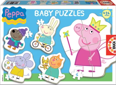 Obrázek k produktu Baby puzzle Prasátko Peppa 5v1 (3-5 dílků)