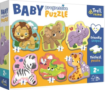 Obrázek k produktu Baby puzzle Safari 6v1 (2-6 dílků)