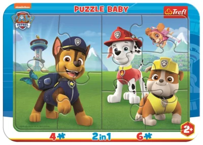 Obrázek k produktu Baby puzzle Šťastná Tlapková patrola 2v1, 10 dílků