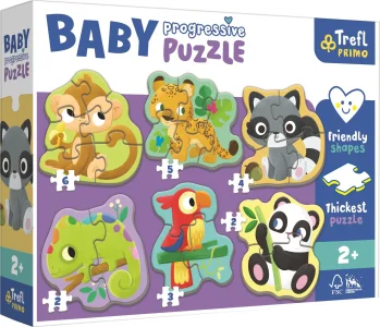 Obrázek k produktu Baby puzzle V lese 6v1 (2-6 dílků)