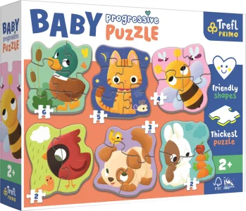 Obrázek k produktu Baby puzzle Zvířátka 6v1 (2-6 dílků)