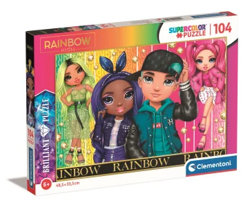 Obrázek k produktu Brilliant puzzle Rainbow High: Jade, Krystal, River a Stella 104 dílků