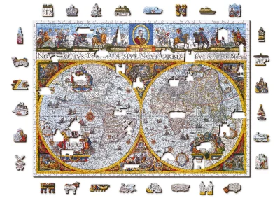 Obrázek k produktu Dřevěné puzzle Antická mapa Nova Terrarum 2v1, 1010 dílků EKO