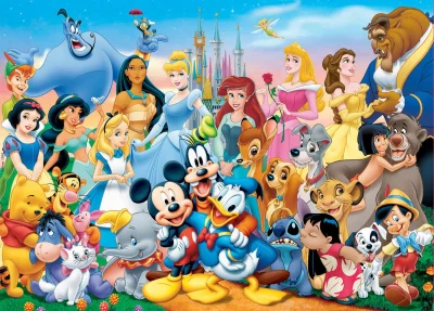 Obrázek k produktu Dřevěné puzzle Báječný svět Disney 100 dílků
