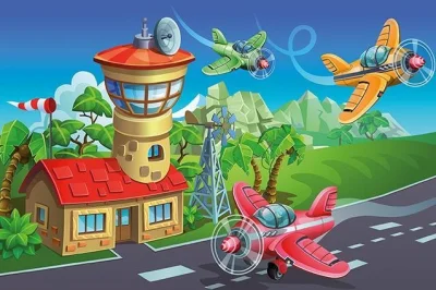 Obrázek k produktu Dřevěné puzzle Blázniví piloti 50 dílků