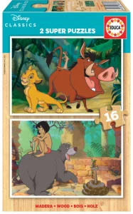 Obrázek k produktu Dřevěné puzzle Disney klasika 2x16 dílků
