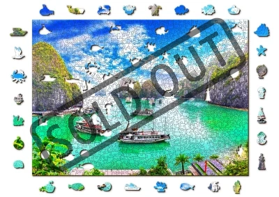 Obrázek k produktu Dřevěné puzzle Halong Bay, Vietnam 2v1, 1010 dílků EKO