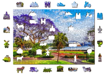 Obrázek k produktu Dřevěné puzzle Jaro v Sydney 2v1, 505 dílků EKO