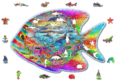 Obrázek k produktu Dřevěné puzzle Kouzelná ryba 250 dílků EKO